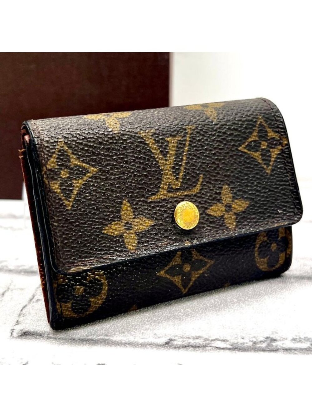 Louis Vuitton Monogram Portefeuille Monnaie Plastic Coin Purse Card Case